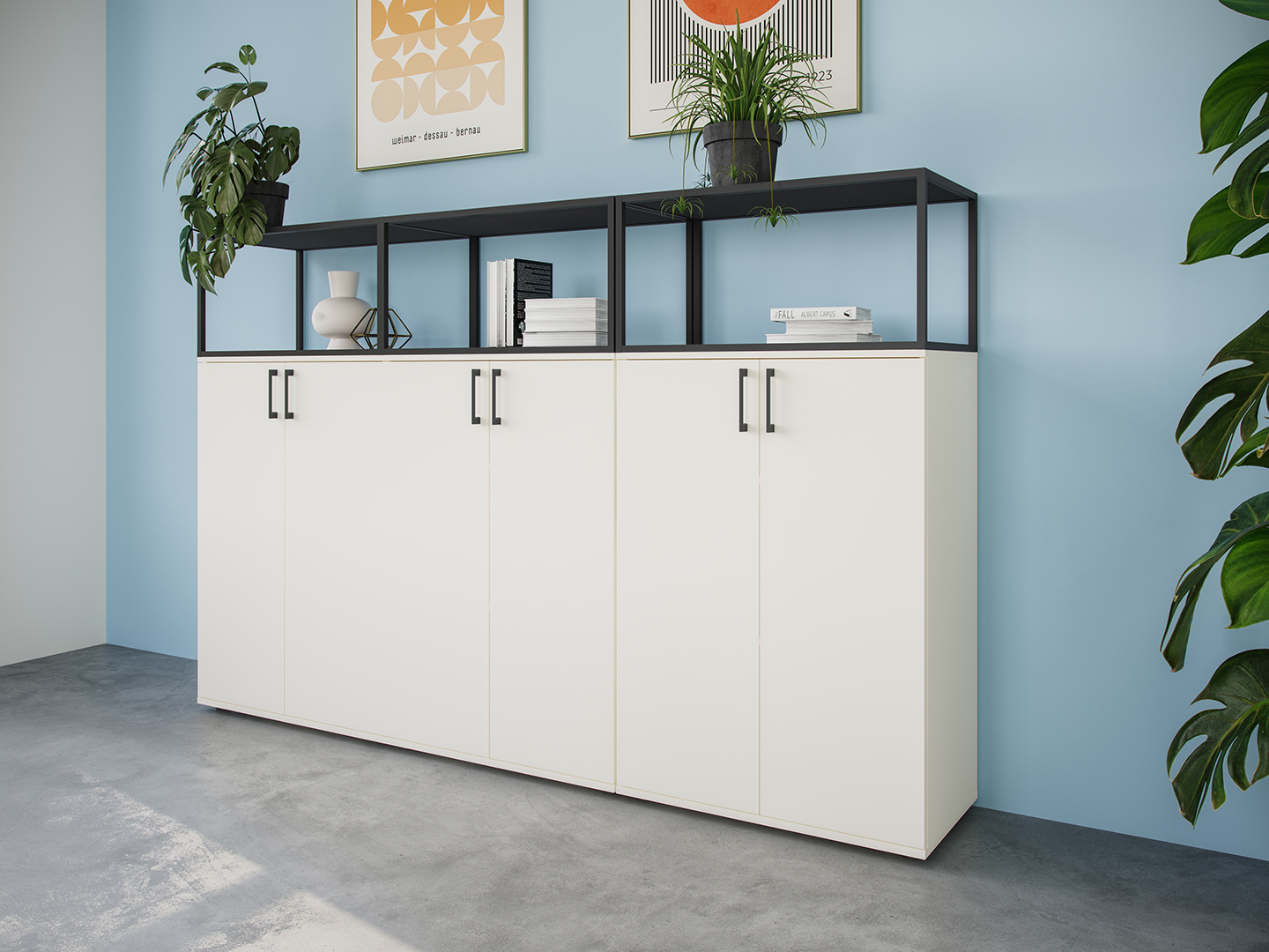 Hali Office Wandschrank mit Aufsatz Hali Office Wandschrank mit Aufsatz