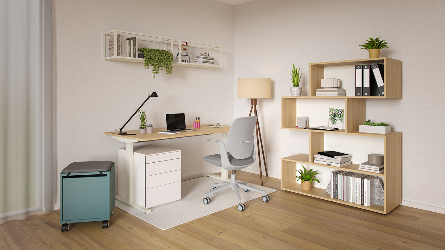 Hali - Home Office mit höhemverstellbarem Schreibtisch s32 Hali - Home Office mit höhemverstellbarem Schreibtisch s32