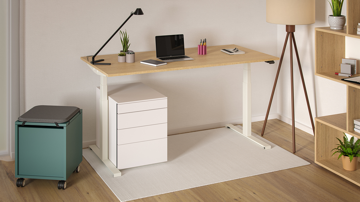 Hali Home Office mit höhenverstellbarem Schreibtisch Hali Home Office mit höhenverstellbarem Schreibtisch